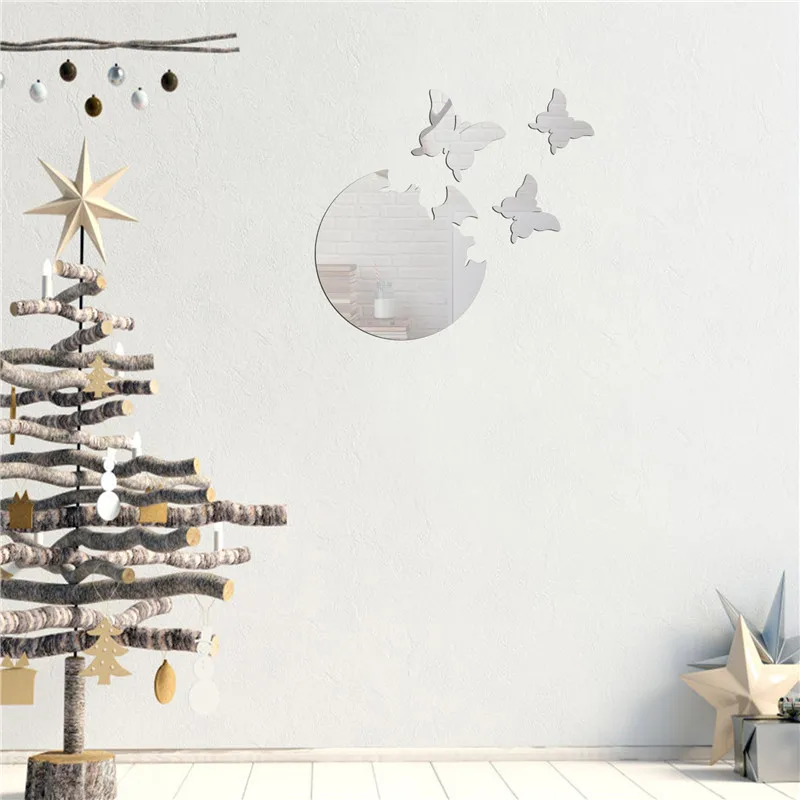 Наклейки на стену с тремя бабочками настенные Стикеры для телевизора аксессуары