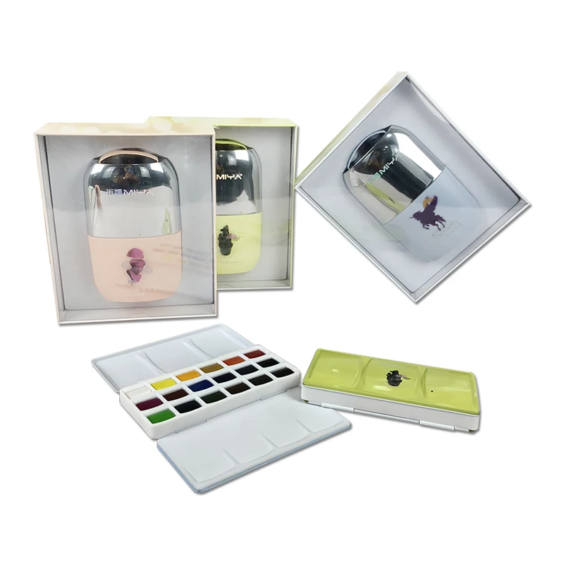 Однотонная Акварельная краска 18 цветов для студентов ручная роспись портативный