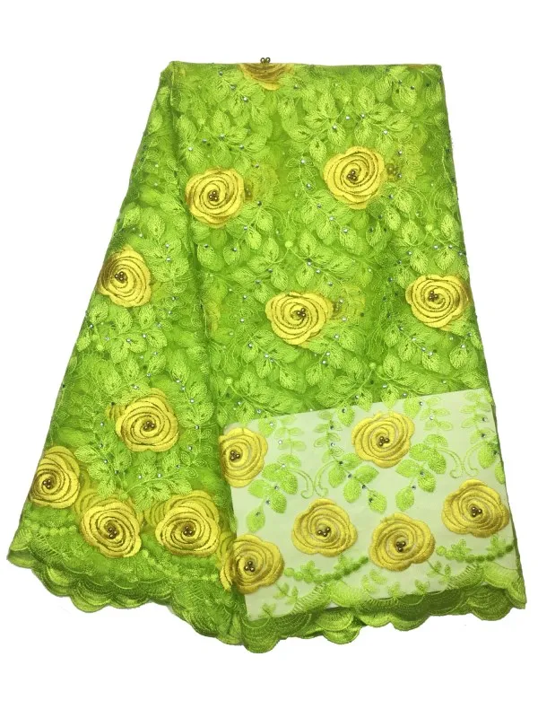 French Net Lace Fabric 2016 Latest african guipure lace fabric with embroidery mesh tulle water green cord fabric!506-8-20 | Дом и сад