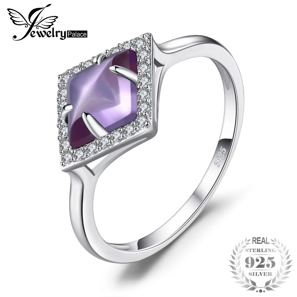 JewelryPalace фантазии 2.0ct создан Александрит сапфирами Halo Кольцо для Для женщин
