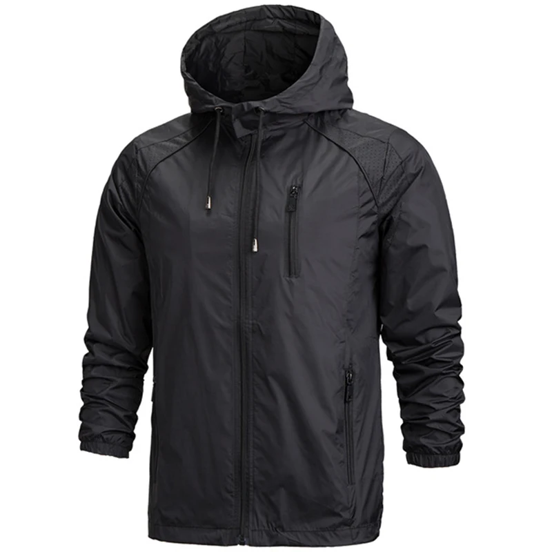 TACVASEN непромокаемая куртка для мужчин, водонепроницаемая походная куртка, Солнцезащитная верхняя одежда, ветрозащитная летняя куртка для скалолазания с карманом