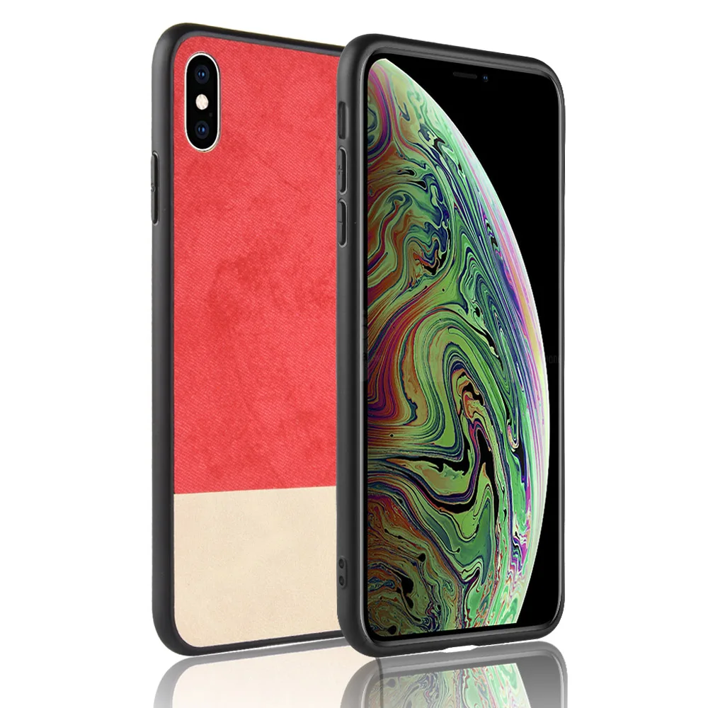Тканевая ткань + кожаный жесткий нескользящий чехол для iphone XS MAX XR 6 6s 7 8 Plus чехлы