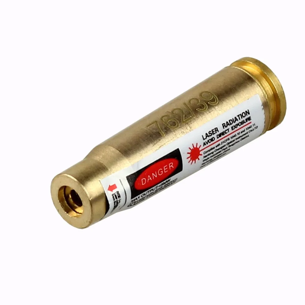 VERY100 NEW CAL 7.62 x 39 Red Laser Pointer Cartridge Bore Sight Boresighter Brass Sighting Caliber for Hunting Free Shipping | Спорт и