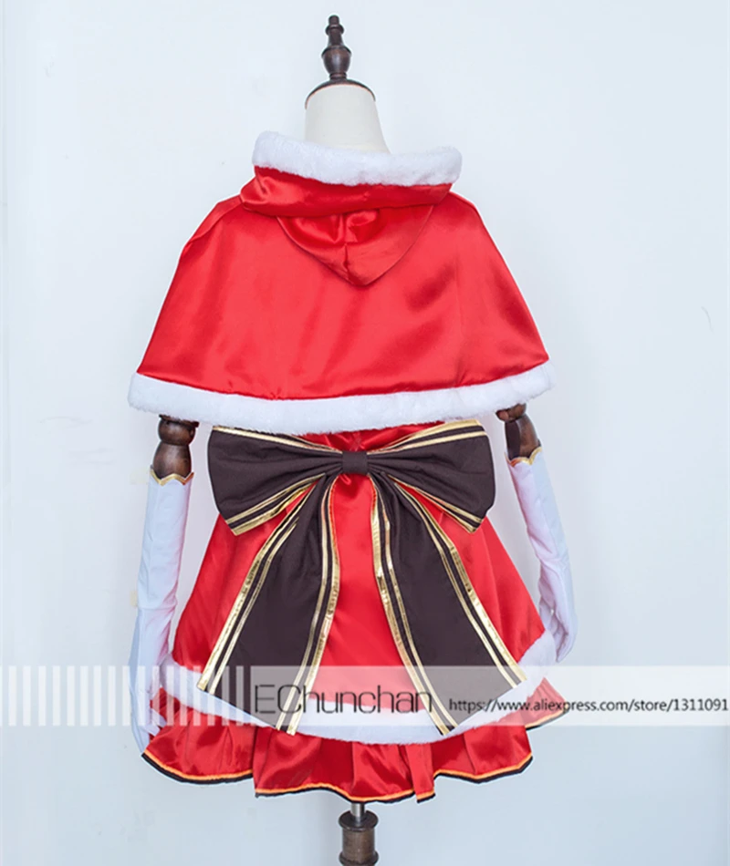 Рождественский костюм на Хэллоуин искусство меча онлайн модель Yuki платье|asuna cosplay
