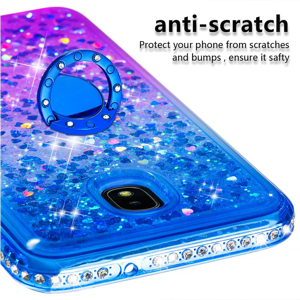 Градиентный чехол с сыпучим песком для Samsung Galaxy J3 J4 J5 J6 J7 2018 2017 Plus Premium Prime Emerge J327 J520