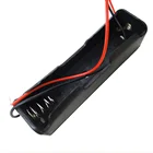 Kebidumei, 1 шт., пластиковый зажим 3,7 в, чехол для хранения батарей, держатель для 1x18650 Bateria, черный, с 6-дюймовыми проводами