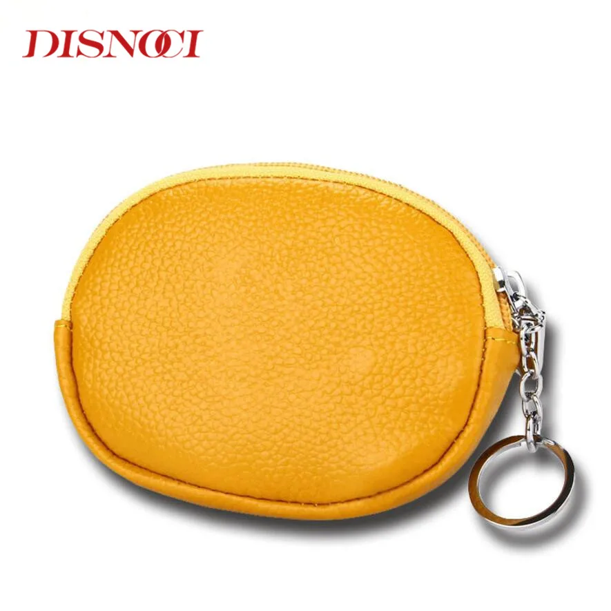 DISNOCI мини Модные женские кошельки круглый кошелек для ключей из коровьей кожи