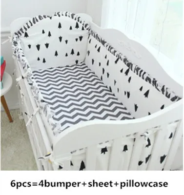 

6/9PCS Wave Infant Baby Bedding Bed Protector Girl Boys Bedding Set Baby Bed Bumper Baby Crib Set Blanket Whole Set kit de berço
