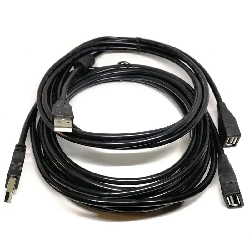 USB Удлинительный кабель 1 5/3/5 м высокоскоростной провод с магнитным кольцом 2 0 для