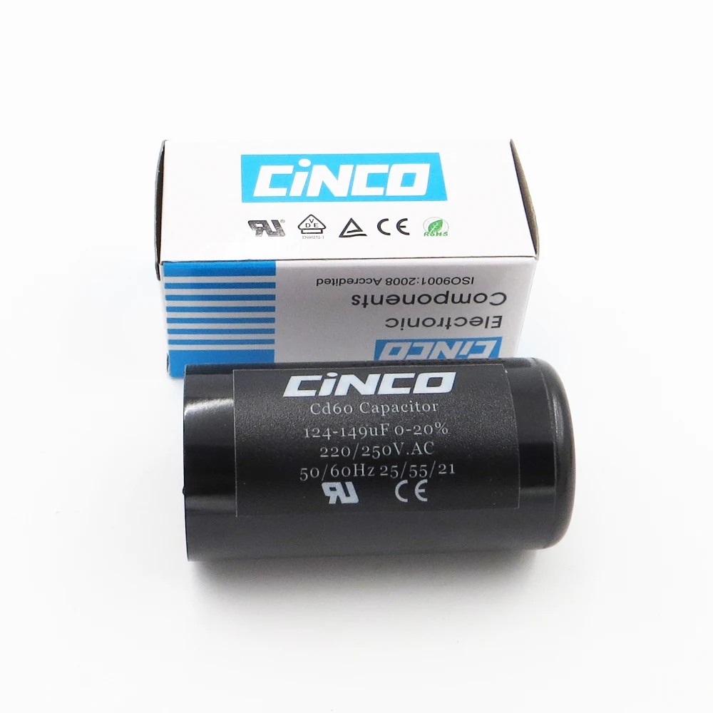 124-149MFD 220V 250V 275V CD60 пусковые конденсаторы двигателя RV запуск ing 124-149 mf uf компрессор