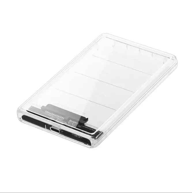 No Cable CHIPAL прозрачный 2,5 дюймовый HDD SSD Sata случае к USB 3,1 Тип C адаптер 5 Гбит/с коробка жесткого диска вспомогательное устройство 2 ТБ UASP - Цвет: No Cable