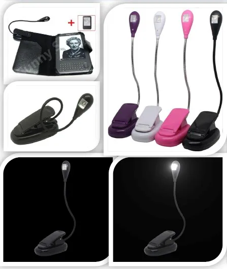 Book Light Recharge Booklight Led Ebook Mini Flexible Bright Clip Reader Reading Lamp Kindle Nook 1Arm*1Led 919AL Free Shipping | Лампы и