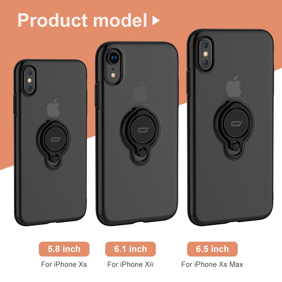Роскошный Магнитный чехол для iPhone XS Max XR Capinha прозрачное кольцо держатель задняя