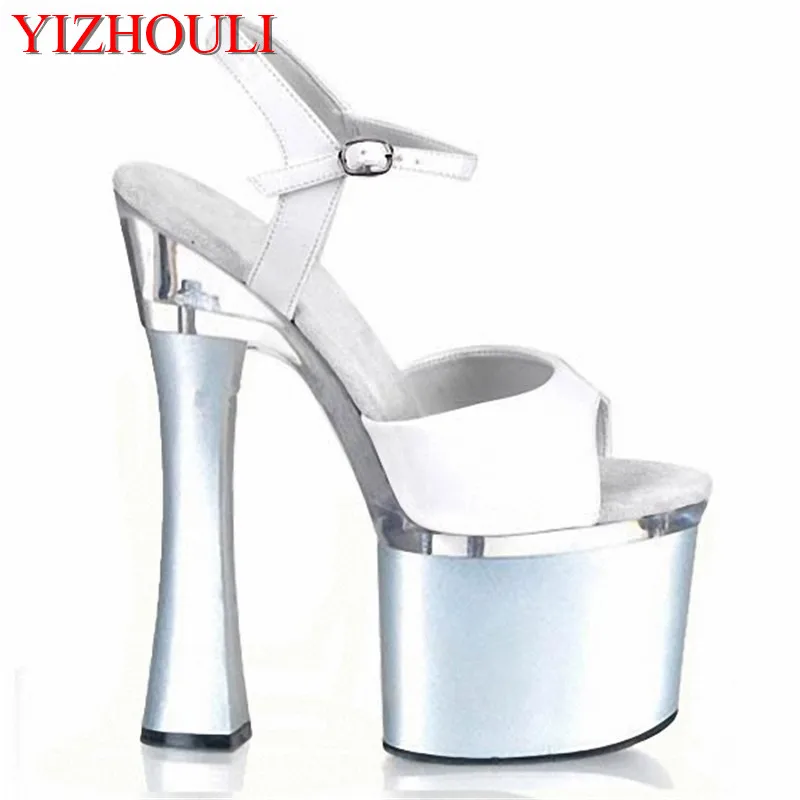 New 18cm summer women's sandals, stage banquet heels, sexy models, dancing shoes