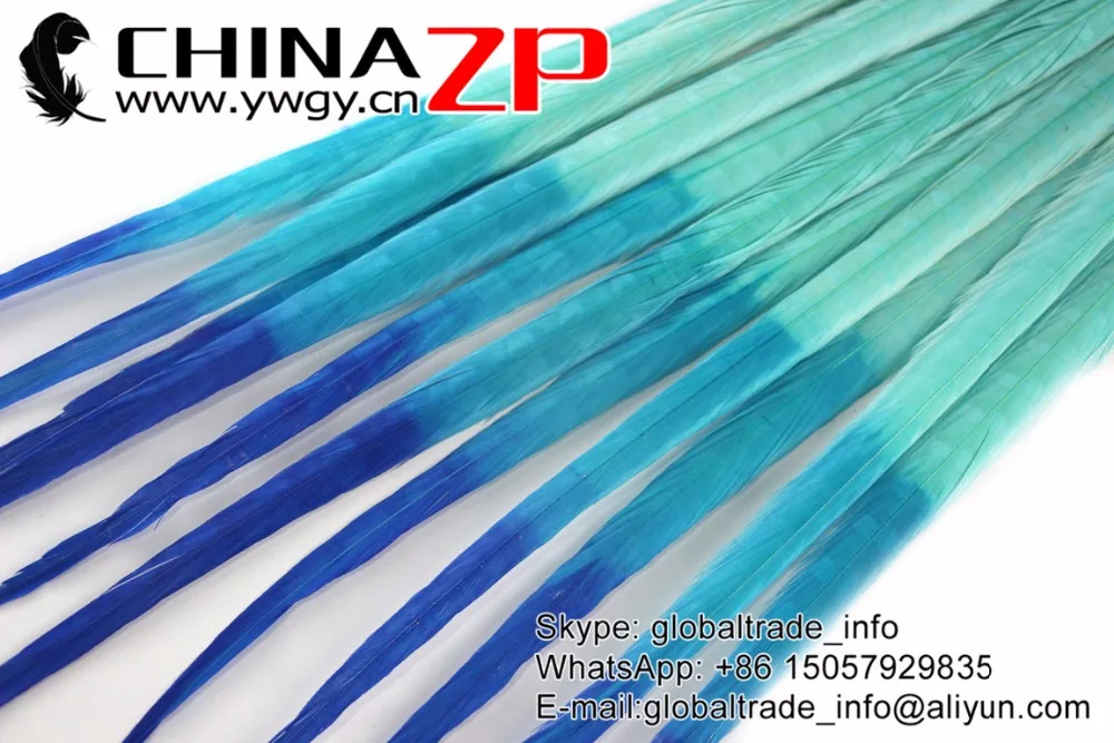Перо CHINAZP 50 шт./лот 20 22 дюйма (50 55 см) высококачественные окрашенные ярко синие