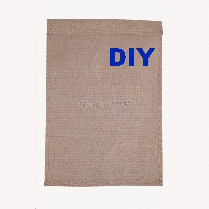 100X DIY джутовая Мешковина для сада флаги W/12 * H/18 Inch H Liene Yard висячий флаг украшение