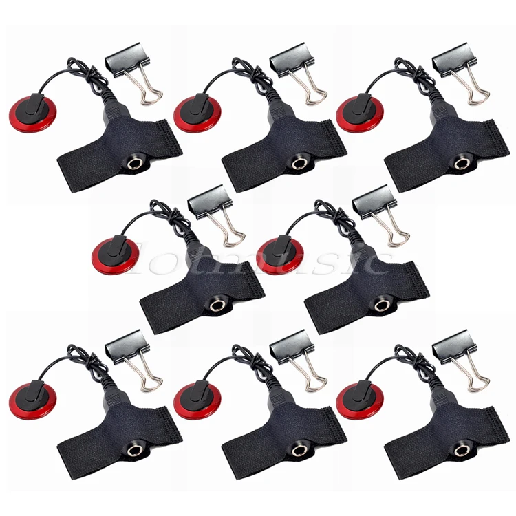 

8Pcs Black Red Piezo Pickup Transducer Contact Microphone MIC pickup for Guitar Violin Viola Cello Banjo