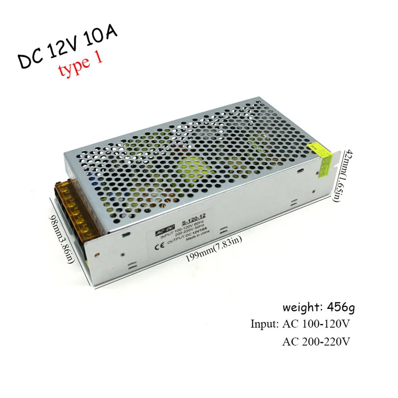 DC 12V импульсный источник питания DC 12V 2A 24W 25W 5A 60W 10A 120W выходной источник питания Светильник ing трансформатор для светодиодной ленты светильник