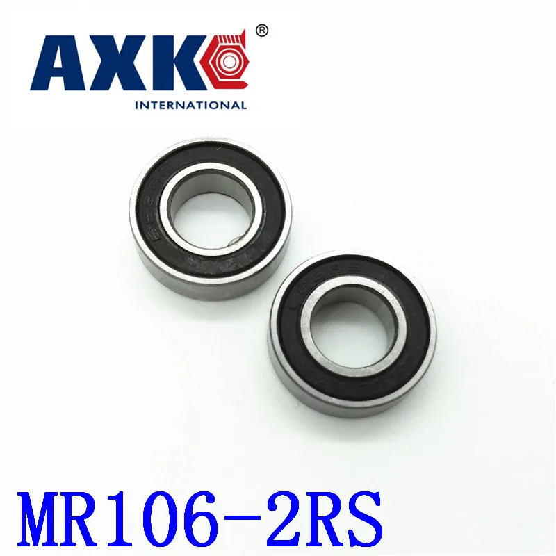 

Axk Free Shipping High Quality 10pcs Mr106-2rs Abec-5 6*10*3 Mm Miniature Ball Bearings Mr106rs L1060