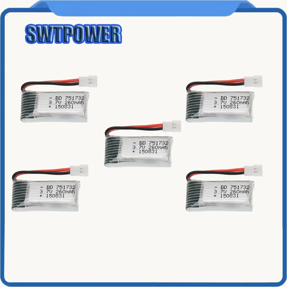 5 шт. 3.7 В 260 мАч lipo Батарея для Нибиру H8 jjrc Mini с 5in1 Зарядное устройство RC Quadcopter