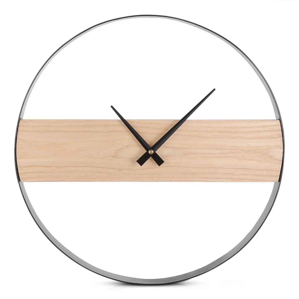 DIY большие бесшумные деревянные настенные часы декоративные Висячие для дома