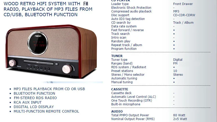 Ретро пианино-краска деревянный CD плеер радио с bluetooth/пульт дистанционного управления/Двойные стерео колонки/MP3/WMA украшения домашнего интерьера