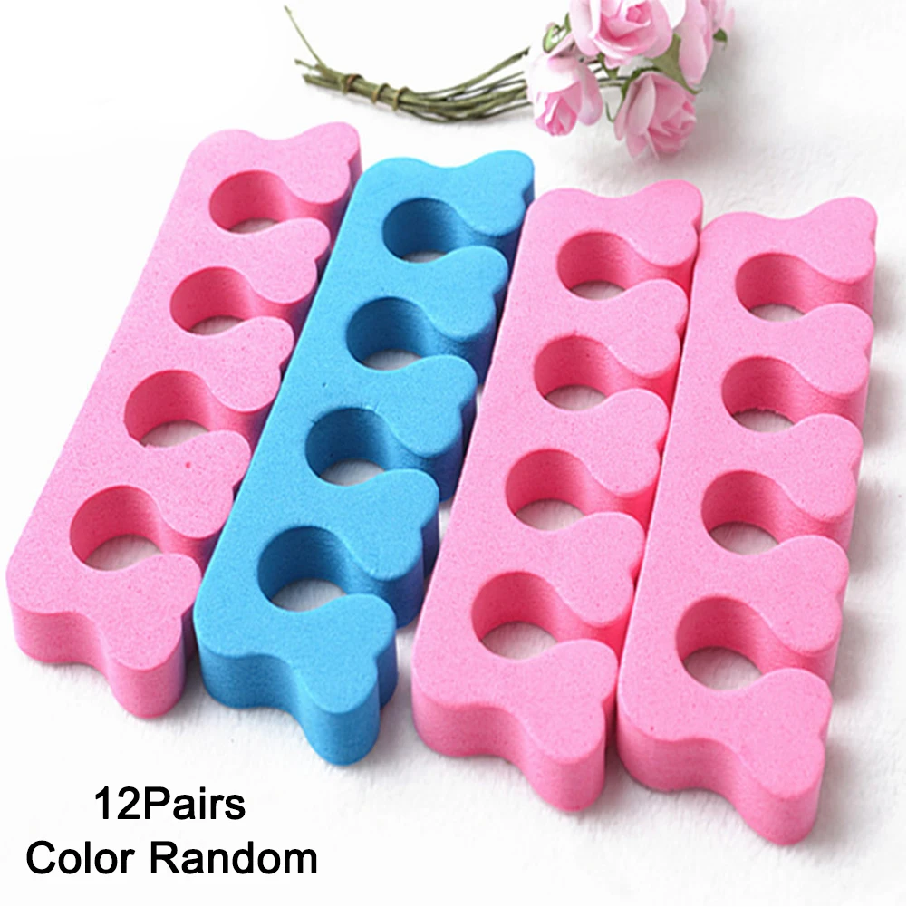 12pairs Separator Toe Sponge Finger Straightener Color Random | Красота и здоровье
