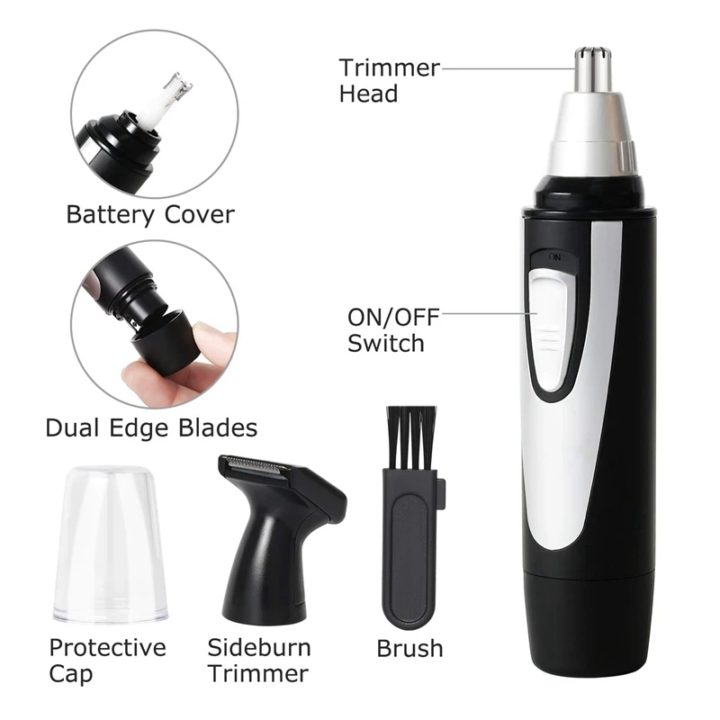 Nose Ear Hair Trimmer Electric Waterproof Facial Clippers Trimmers Remover | Бытовая техника