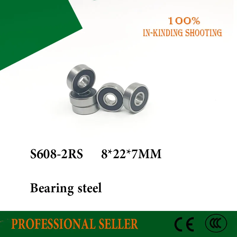 Подшипники из нержавеющей стали S608 RS 608 2RS 8*22*7 мм 50 шт.|rs|rs bearingsrs 7 |