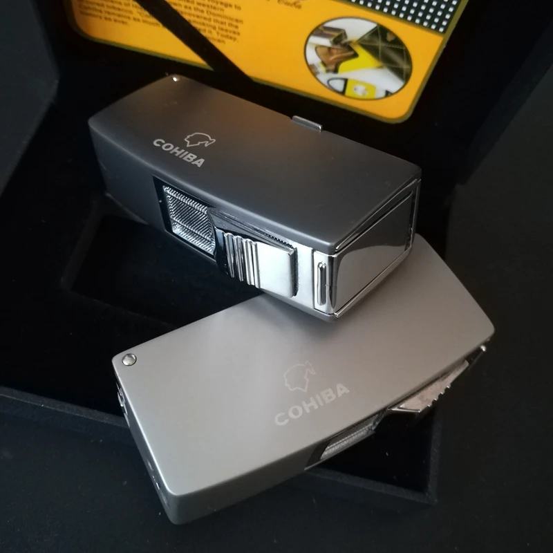 COHIBA сигарета зажигалка в форме коробки для сигарет защита от ветра 2 струйный