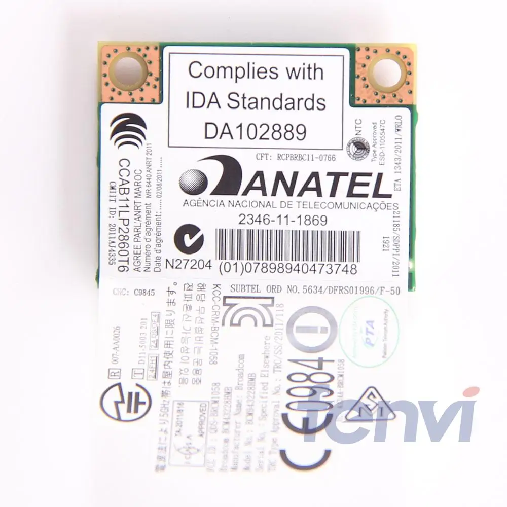 Broadcom BCM943228HMB 802.11a/b/g/n 300Mbps Dual Band 2.4/5G Wireless Wifi+BT Bluetooth 4.0 Half MINI pci-e Card+Screwdriver | Компьютеры