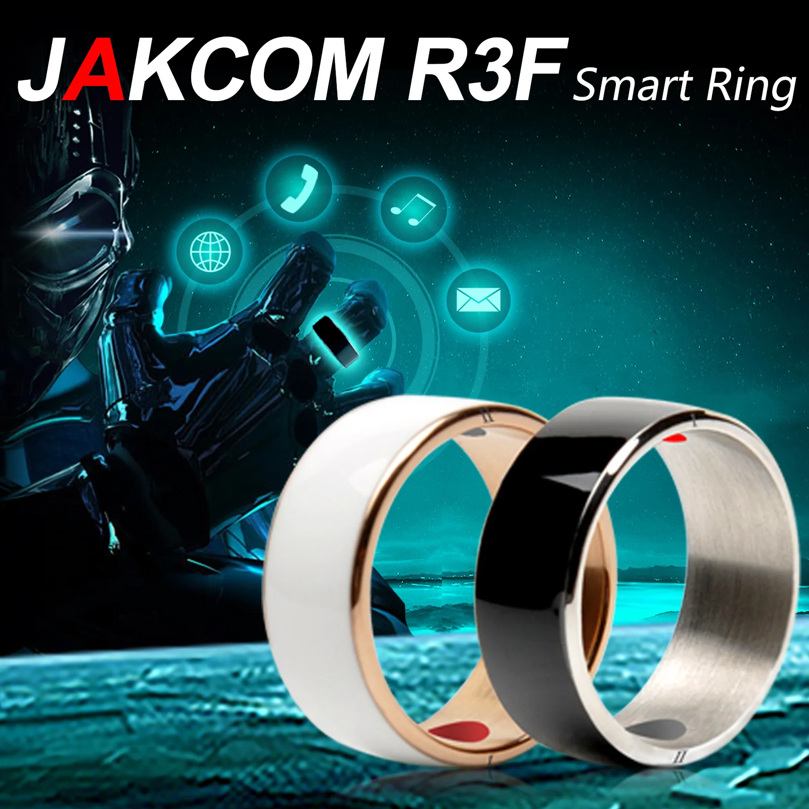 

Jakcom R3F Wearble Devices Smart Ring Electronic Magic Finger Ring with Dual Core Hign Speed NFC for Android,window NFC phones
