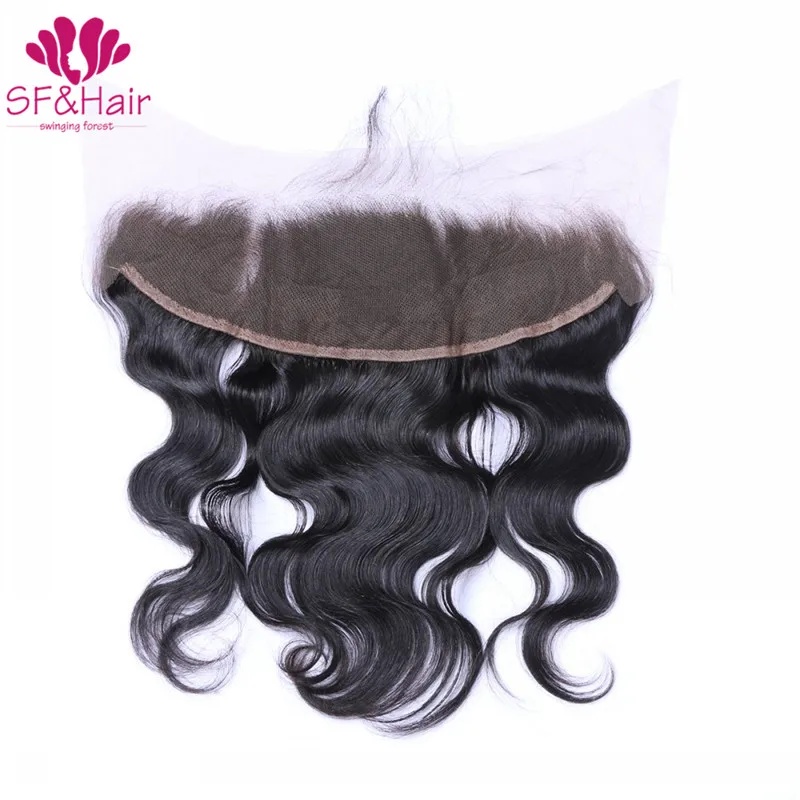 Top Sale Brazilian Body Wave Pre Plucked Lace Frontal 8A Baby Hair Back Closure Bleached Konts |