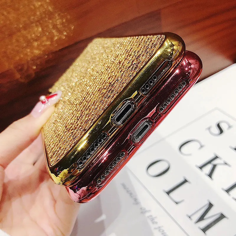 Чехол для телефона Roc Joan Fish Scale с блестками Apple iPhone X XR XS Max 8 7 6 6S Plus 5 5S SE мягкий чехол