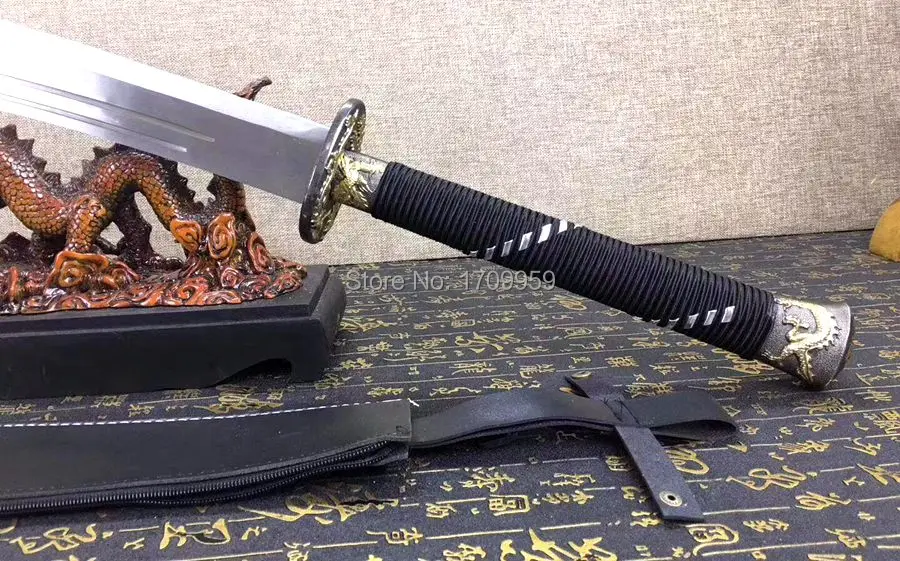 Китайский Прочный меч кунгфу ручного изготовления WuShu Da Dao Sharp 1095 кожаная оболочка