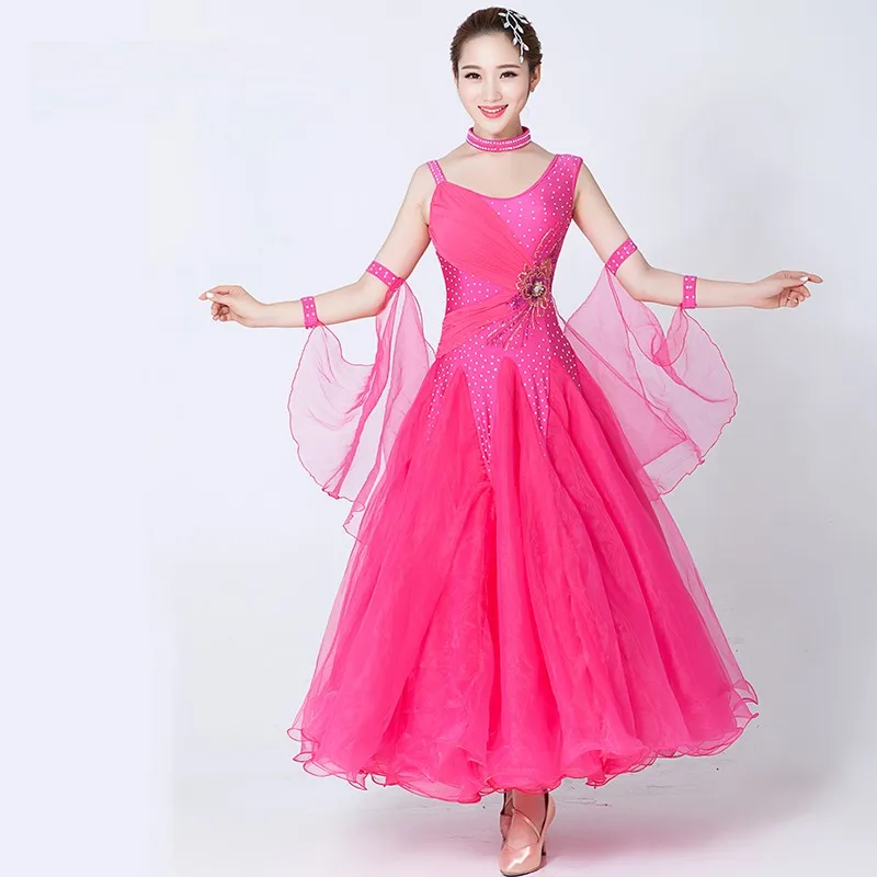 Ballroom Dance Dress Adult Lady's Flamenco Waltz Dancing Wear Women's Standard Competition Dresses | Тематическая одежда и