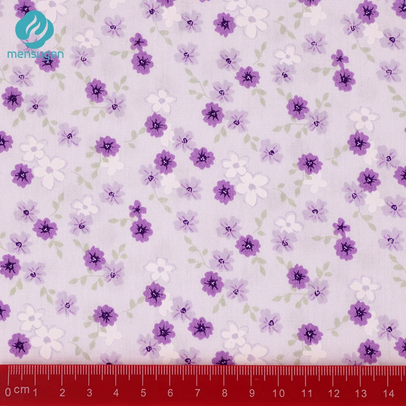 Хлопковая ткань с фиолетовым цветочным принтом для шитья женские юбки платья