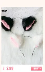 Ручная работа, аниме Neko, 3 цвета, Реалистичная Меховая повязка на голову с кошачьими ушками, косплей, Аниме Костюм, Хэллоуин, день рождения, аксессуары для волос