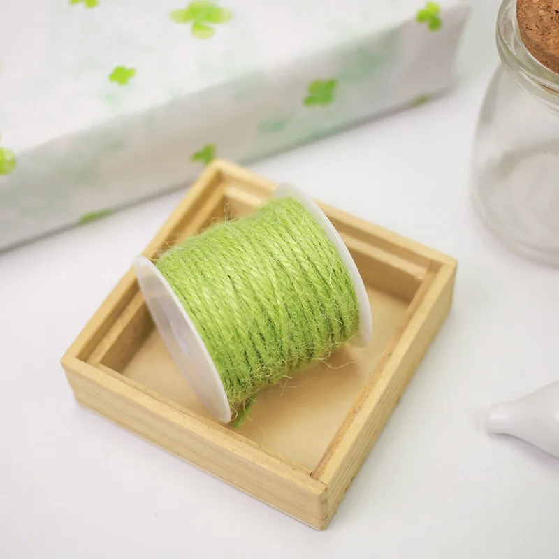 Light Green 1 рулон/10 м Свадебные украшения для дня рождения цветные пеньковые шнуры упаковка букета в виде цветов подарочная упаковочная веревка плетеная веревка DIY - Цвет: Light Green