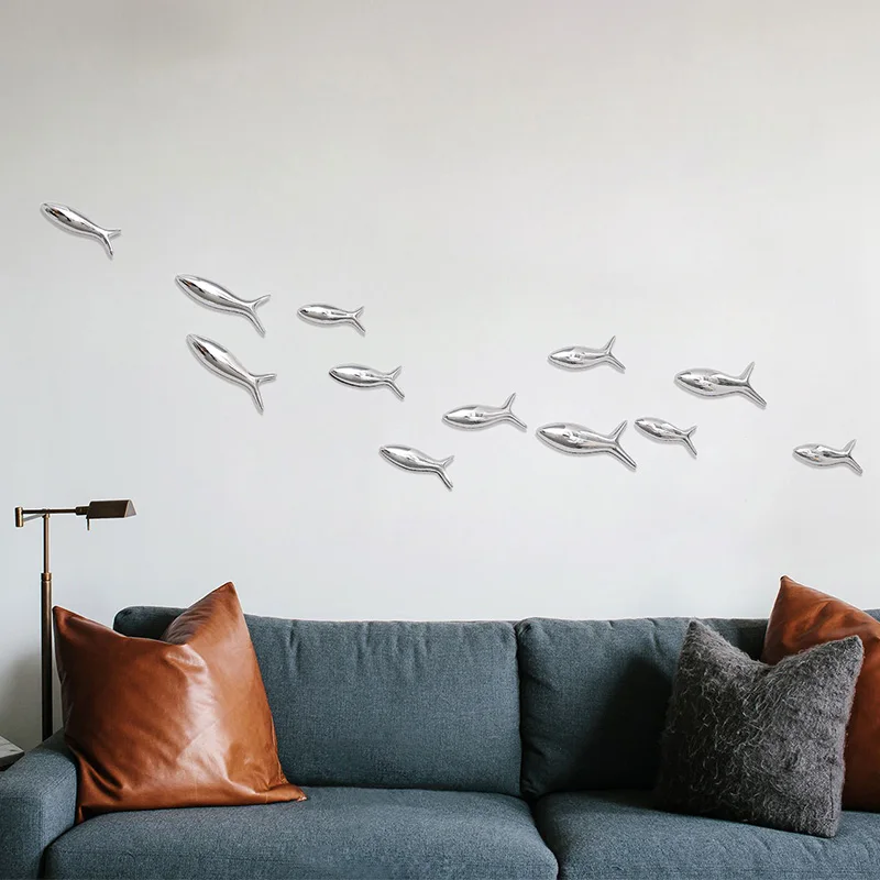 Стены лобби украшены рыбы гостиной диван Настенные фотообои вешалки трехмерное