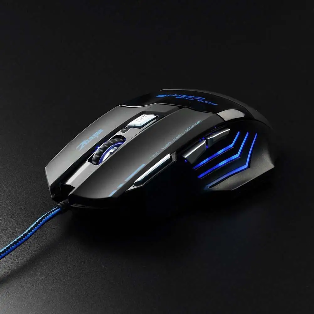 

5500DPI 7 Buttons LED Game Mouse USB Wired Mice for Alienware Game PC Laptop