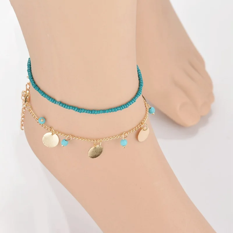 Женский винтажный браслет Boho с круглыми кисточками и бусинами|Анклеты| |
