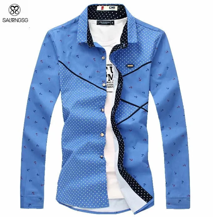 Лоскутное большой размер теплый мужчины рубашка м ~ 5XL 2014 новый 4 цвет BigCasual бренд