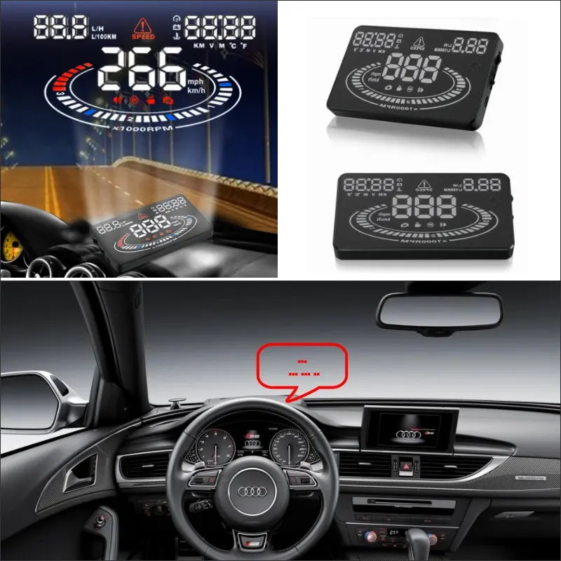 Car HUD Head Up Display For Audi A6/S6/RS6/C6/C7 AUTO Safe Driving Screen Projector Refkecting Windshield Good Quality