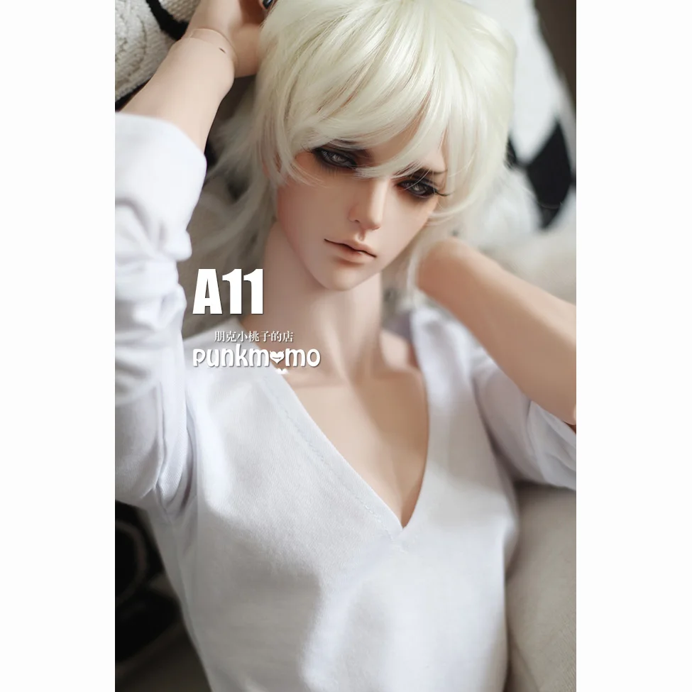 Allaosify Bjd парик/SD как мальчик кукла белые короткие вьющиеся волосы 1/3 высокая температура куклы парики bjd волосы - Цвет: 1