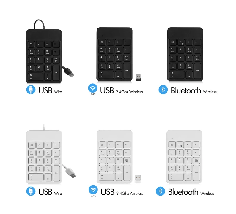 B. O. W портативная тонкая маленькая цифровая клавиатура, 18 клавиш USB Bluetooth Беспроводная мини цифровая клавиатура для ноутбука Настольный ПК ноутбук