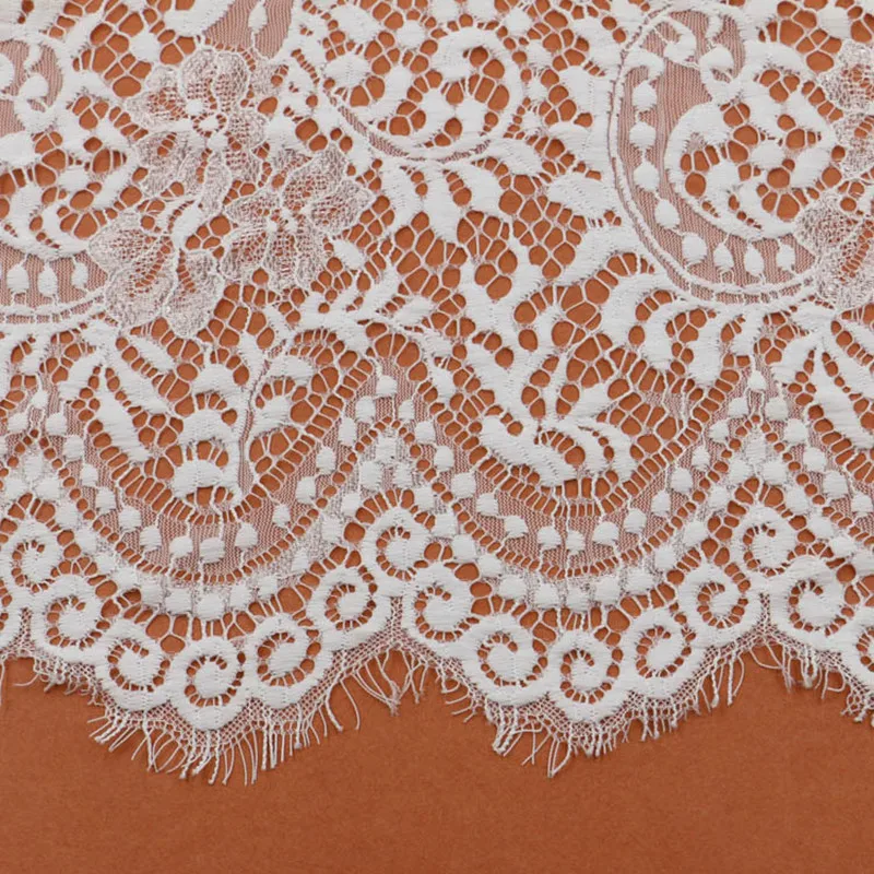

Wholesale 70cm Width Nylon Eyelash Lace Trim For DIY Clothing Accessories Sewing Applique French Net Lace Fabric