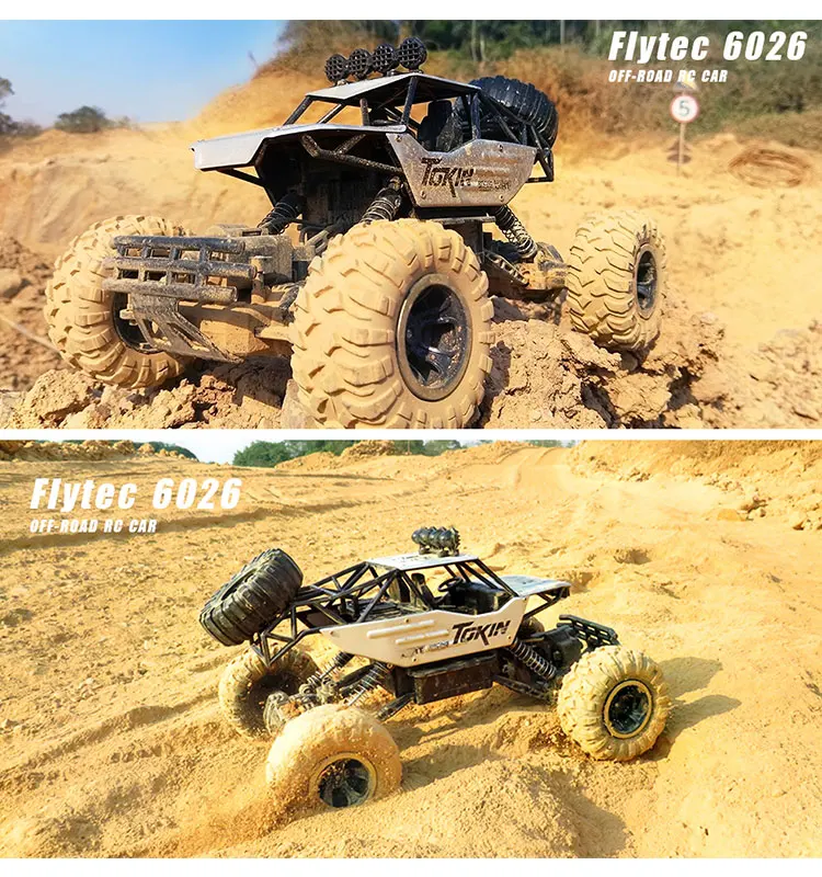 Flytec 6026E машина из сплава RC внедорожники Рок Гусеничный 4WD 1:12 RC альпинистский автомобиль