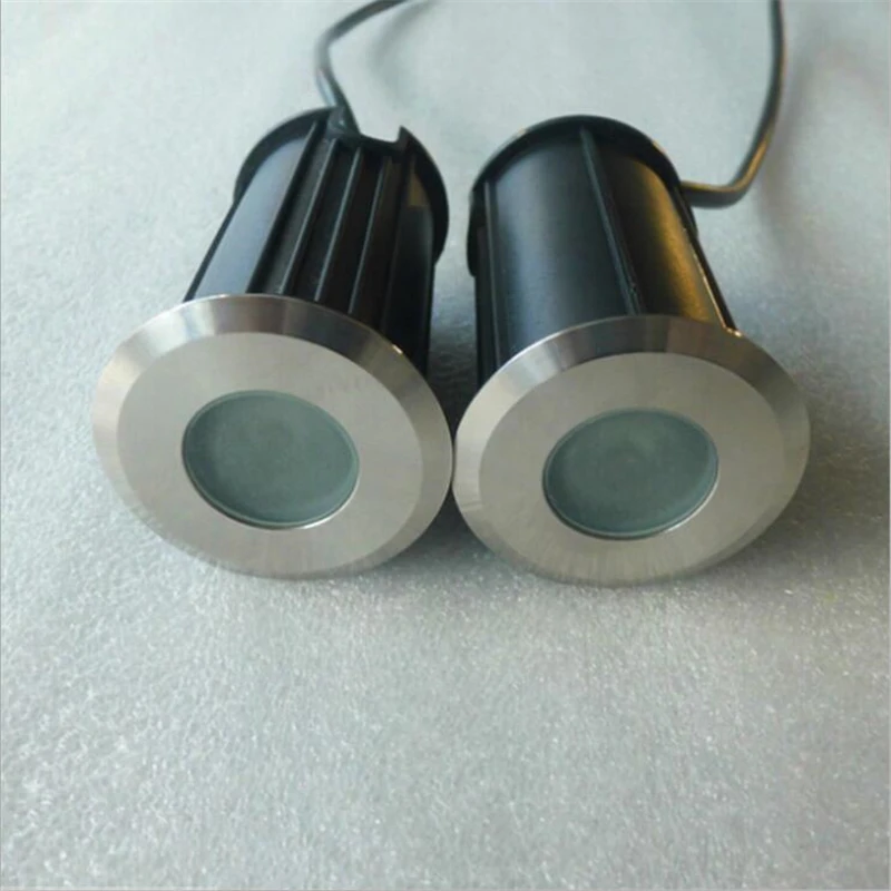 

6pcs AC/DC 12V IP68 Waterproof Outdoor Led Recessed Floor Light 1W 42MM Spotlight Garden Inground Landscaping LED grondspot