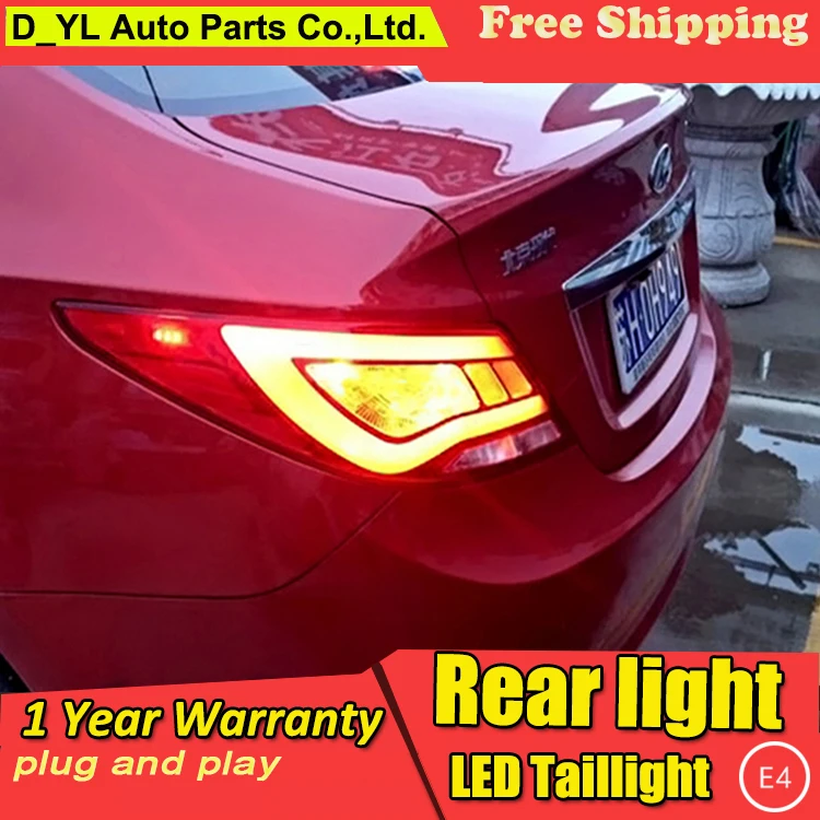 D_YL автомобильный Стайлинг для Hyundai Accent светодиодный задсветильник s 2011-2013 Solaris